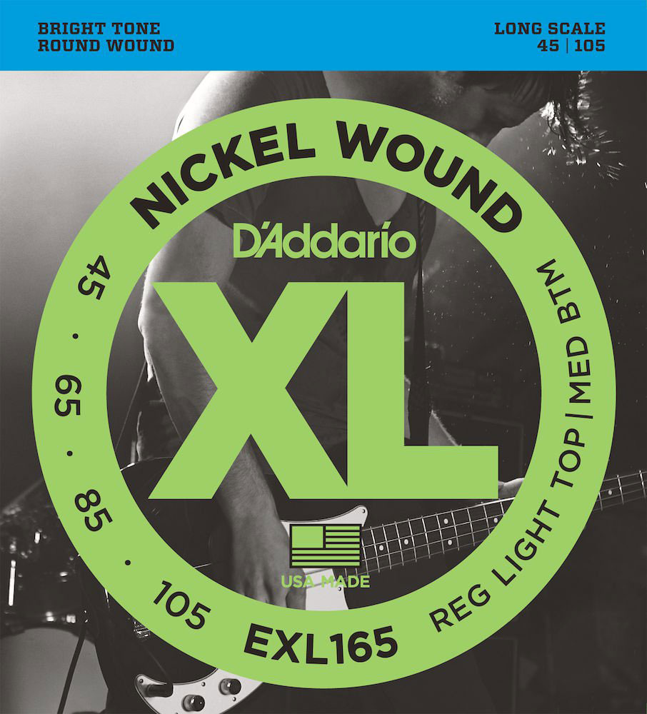 D'ADDARIO AND CO EXL165 NICKEL WOUND LONG SCALE REGULAR LIGHT TOP 45-105