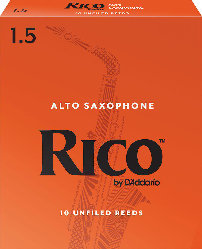 D'ADDARIO - RICO ORANGE ALTO SAXOPHONE REEDS 1.5