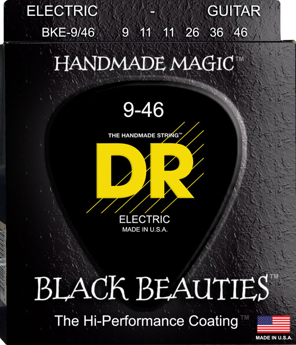 DR STRINGS BKE-9/46 BLACK BEAUTIES ELECTRIC 9-46 LITE N HEAVY