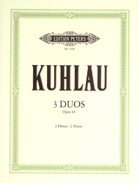 EDITION PETERS KUHLAU FRIEDRICH - 3 DUOS OP.10 - FLUTE ENSEMBLE
