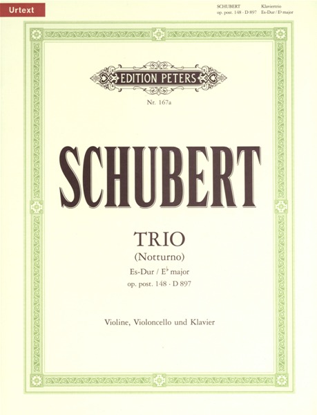 EDITION PETERS SCHUBERT FRANZ - PIANO TRIO (NOTTURNO) OP.POSTH.148 (D.897) - PIANO TRIOS
