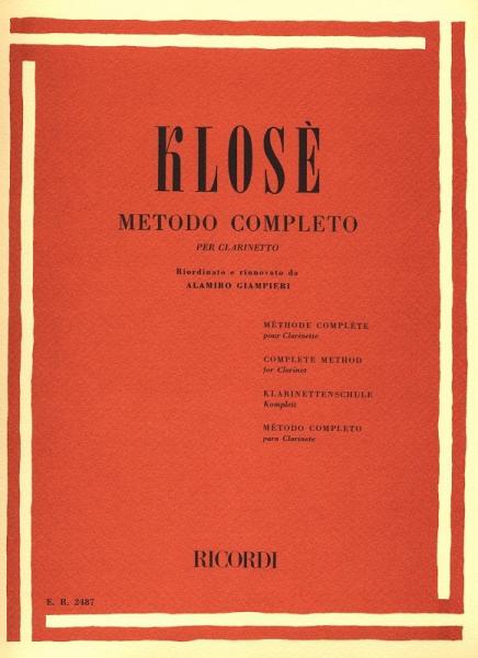 RICORDI KLOSE J.E. - METODO COMPLETO PER CLARINETTO