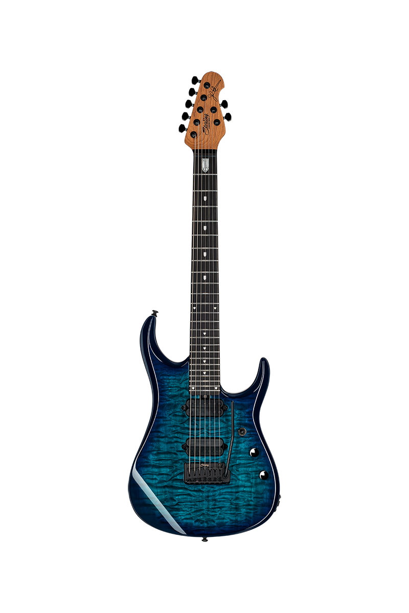 STERLING GUITARS JP157 DIMARZIO QUILTED MAPLE CERULEAN PARADISE