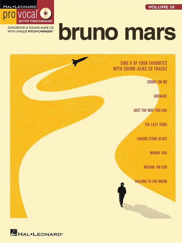HAL LEONARD PRO VOCAL VOLUME 58 - MARS BRUNO MENS EDITION + CD - VOICE
