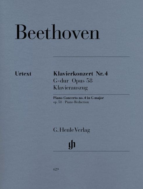 HENLE VERLAG BEETHOVEN L.V. - CONCERTO FOR PIANO AND ORCHESTRA NO. 4 G MAJOR OP. 58