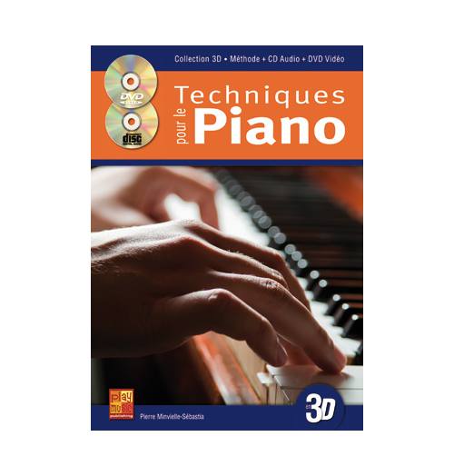 PLAY MUSIC PUBLISHING MINVIELLE-SEBASTIA - TECHNIQUES POUR LE PIANO EN 3D CD + DVD