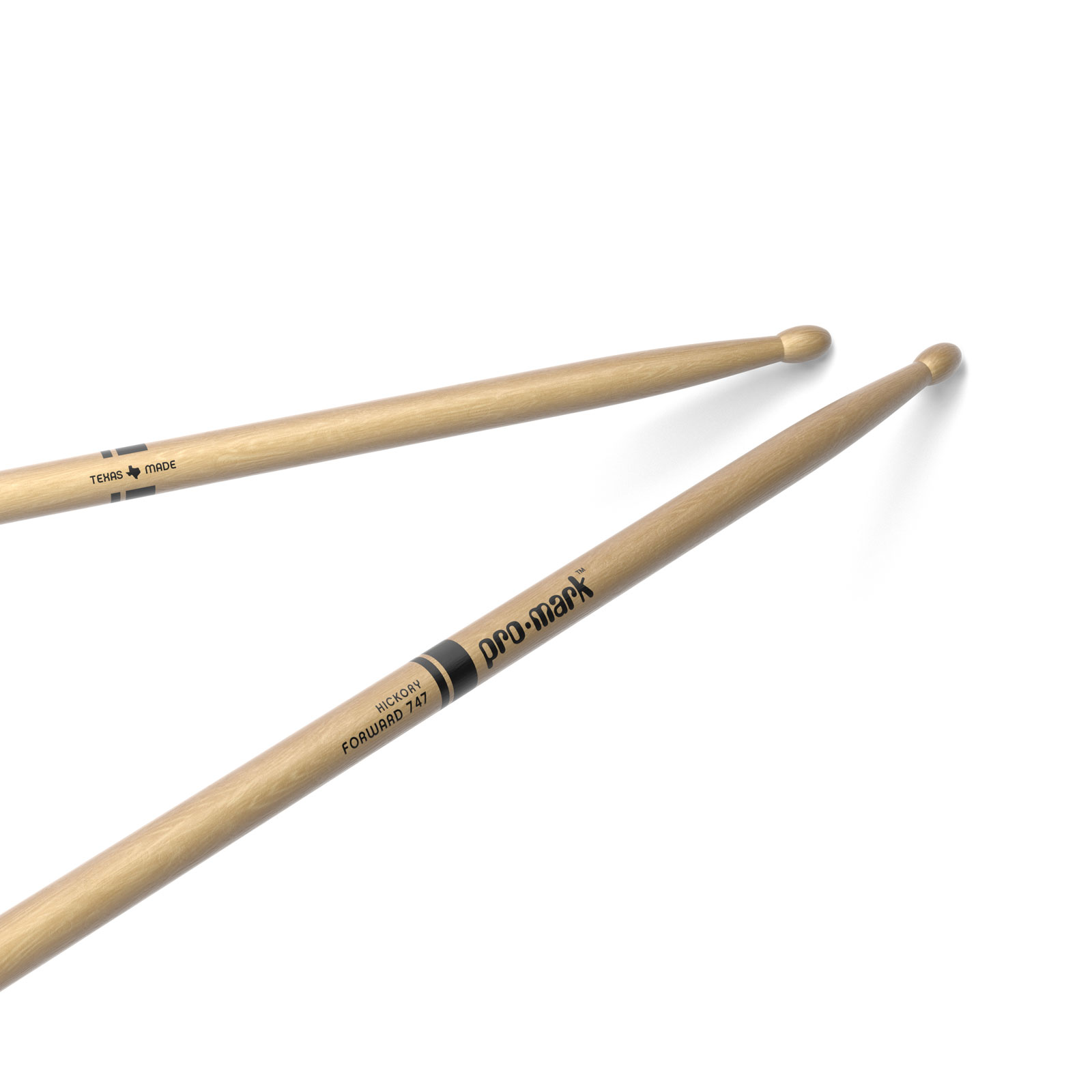 PRO MARK CLASSIC FORWARD 747 HICKORY DRUMSTICK OVAL WOOD TIP