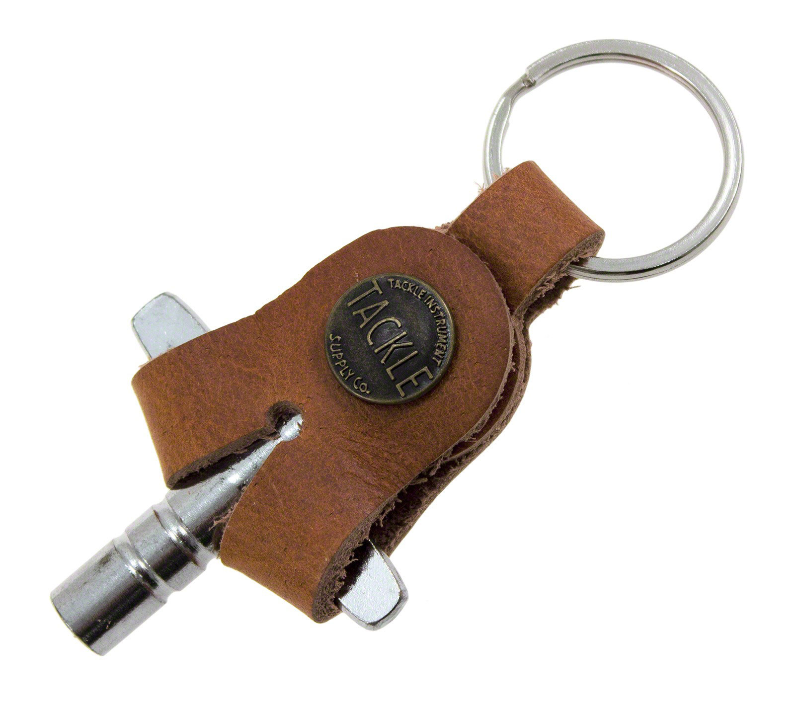 TACKLE INSTRUMENTS LEATHER DRUM KEY - SADDLE TAN