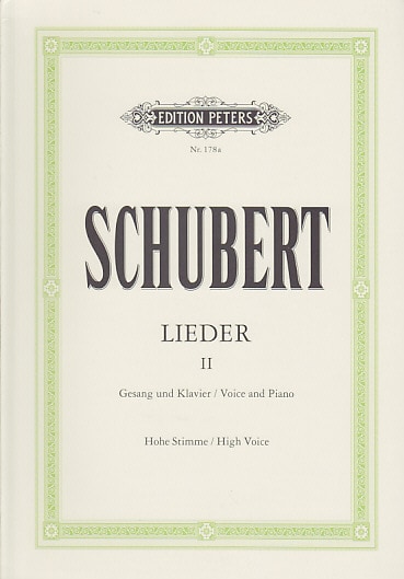 EDITION PETERS SCHUBERT F. - LIEDER VOL. 2 - VOIX HAUTE ET PIANO