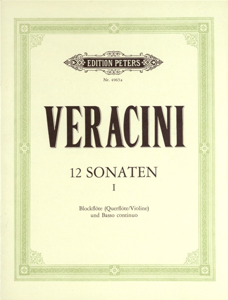 EDITION PETERS VERACINI FRANCESCO MARIA - 12 SONATAS OP.1, VOL.1 - VIOLIN AND PIANO