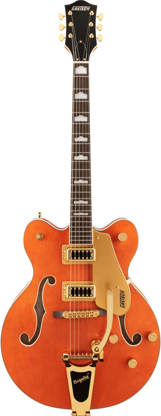 GRETSCH GUITARS G5422TG ELECTROMATIC CLASSIC HOLLOW BODY DOUBLE-CUT WITH BIGSBY AND GOLD HARDWARE LRL ORANGE STAIN