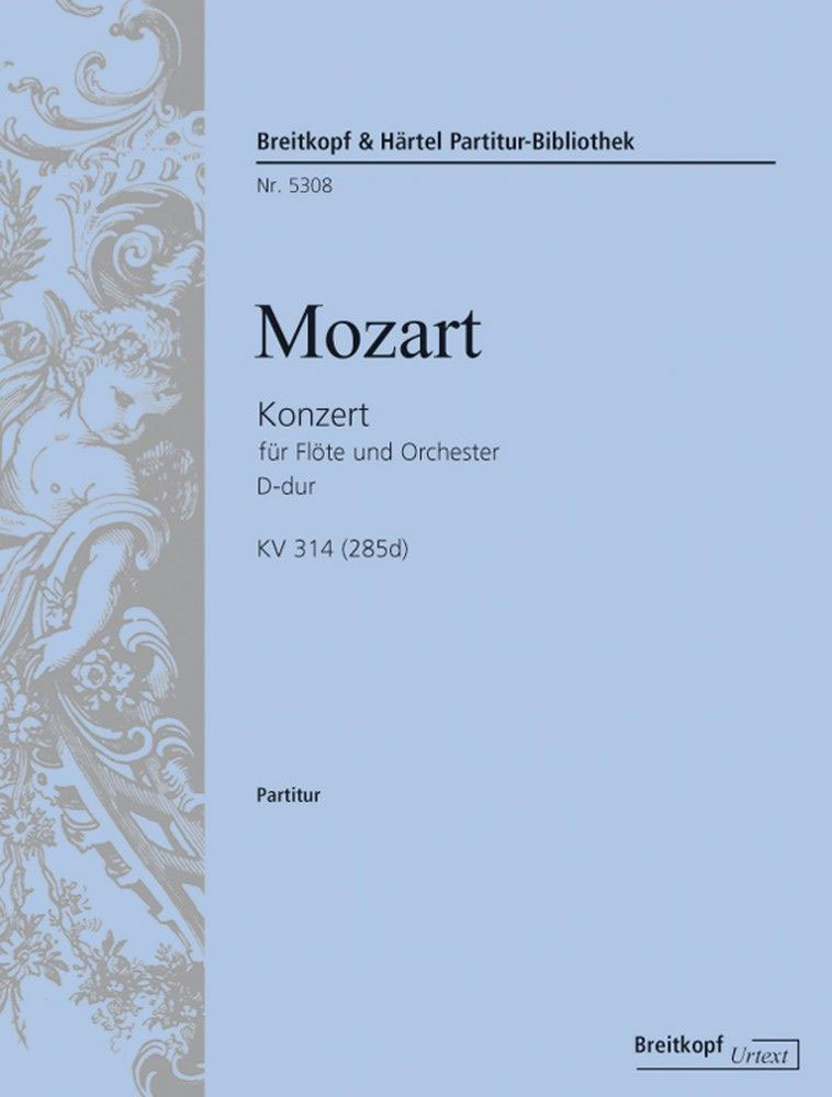 EDITION BREITKOPF MOZART WOLFGANG AMADEUS - KONZERT FUR FLOTE UND ORCHESTER NR. 2 D-DUR KV 314 - FLUTE-SOLO AND ORCHES