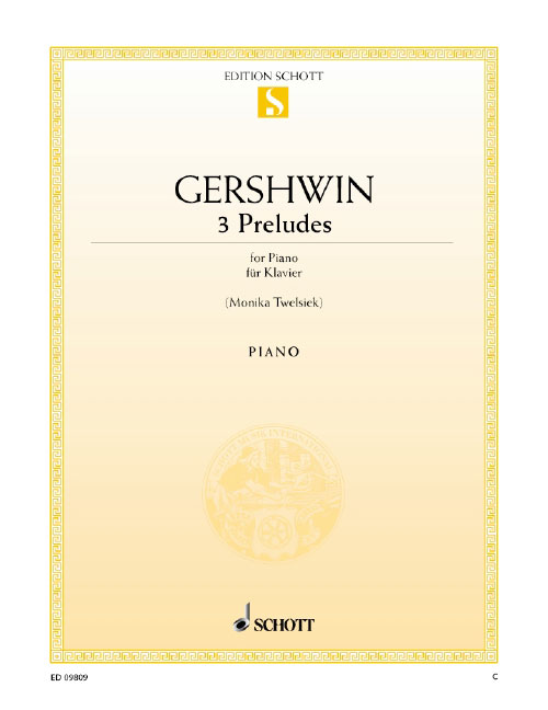 SCHOTT GERSHWIN GEORGE - 3 PRELUDES - PIANO