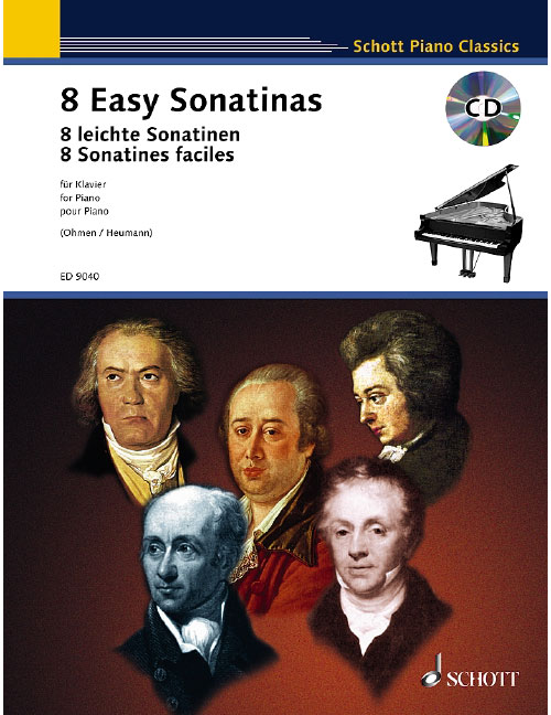 SCHOTT EIGHT EASY SONATINAS + CD - PIANO