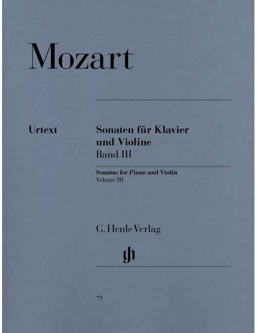 HENLE VERLAG MOZART W.A. - SONATAS FOR PIANO AND VIOLIN, VOLUME III