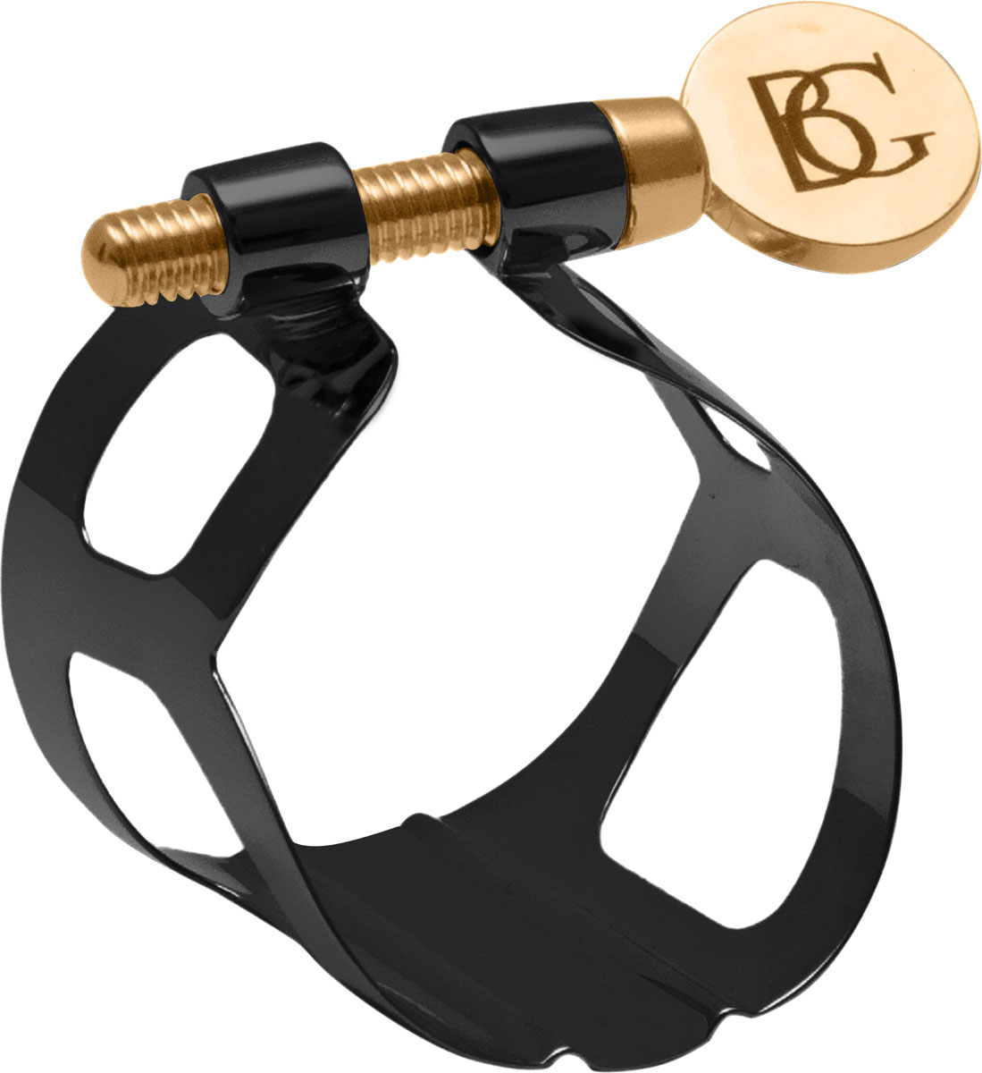 BG FRANCE BLACK LACQUERED DUO LIGATURE - BB CLARINET AND ALTO SAXOPHONE