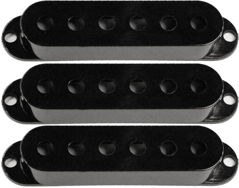 SEYMOUR DUNCAN S-COVER-B-NOL - 3 X COVER S BLACK WITHOUT LOGO