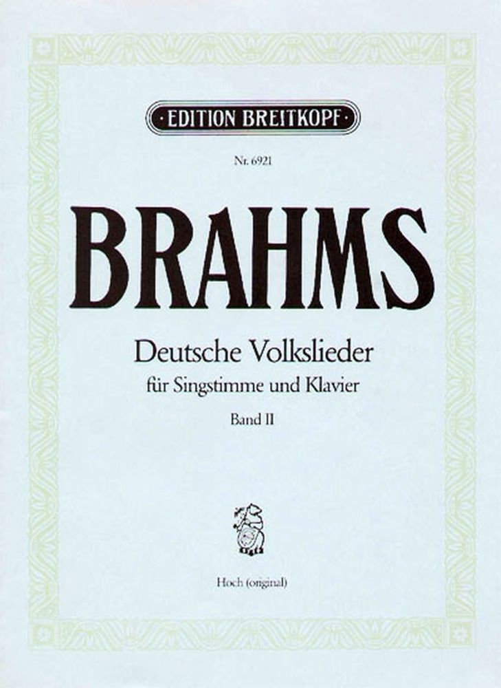 EDITION BREITKOPF BRAHMS J. - DEUTSCHE VOLKSLIEDER, BAND 2