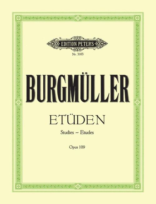 EDITION PETERS BURGMULLER - ETUDES CARACTERISTIQUES (18) OP.109 - PIANO
