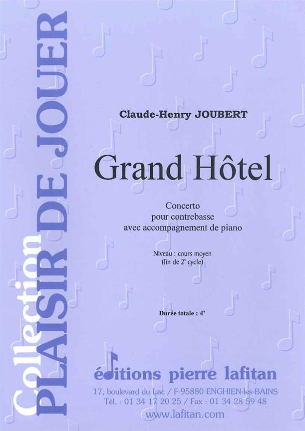 LAFITAN JOUBERT C. H. - GRAND HOTEL - CONTREBASSE ET PIANO 