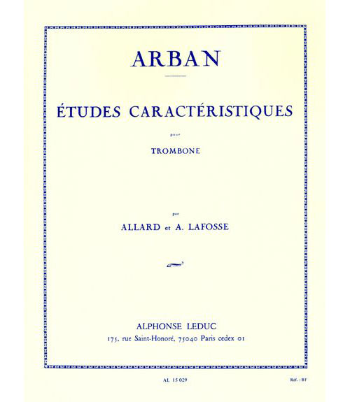 LEDUC ARBAN - ETUDES CARACTERISTIQUES