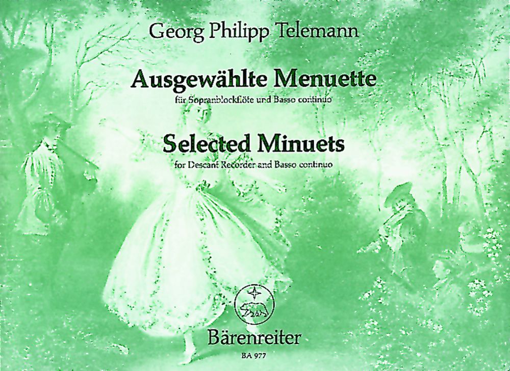 BARENREITER TELEMANN G.P. - SELECTED MINUETS TWV 34 - RECORDER, PIANO