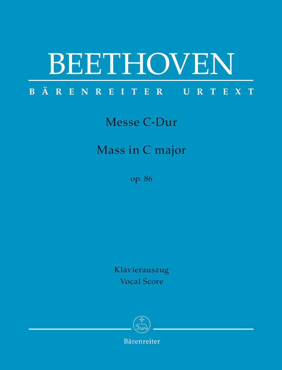 BARENREITER BEETHOVEN L.V. - MASS C MAJOR OP.86 - VOCAL SCORE 