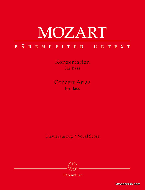 BARENREITER MOZART W.A. - CONCERT ARIAS FOR BASS - VOCAL SCORE