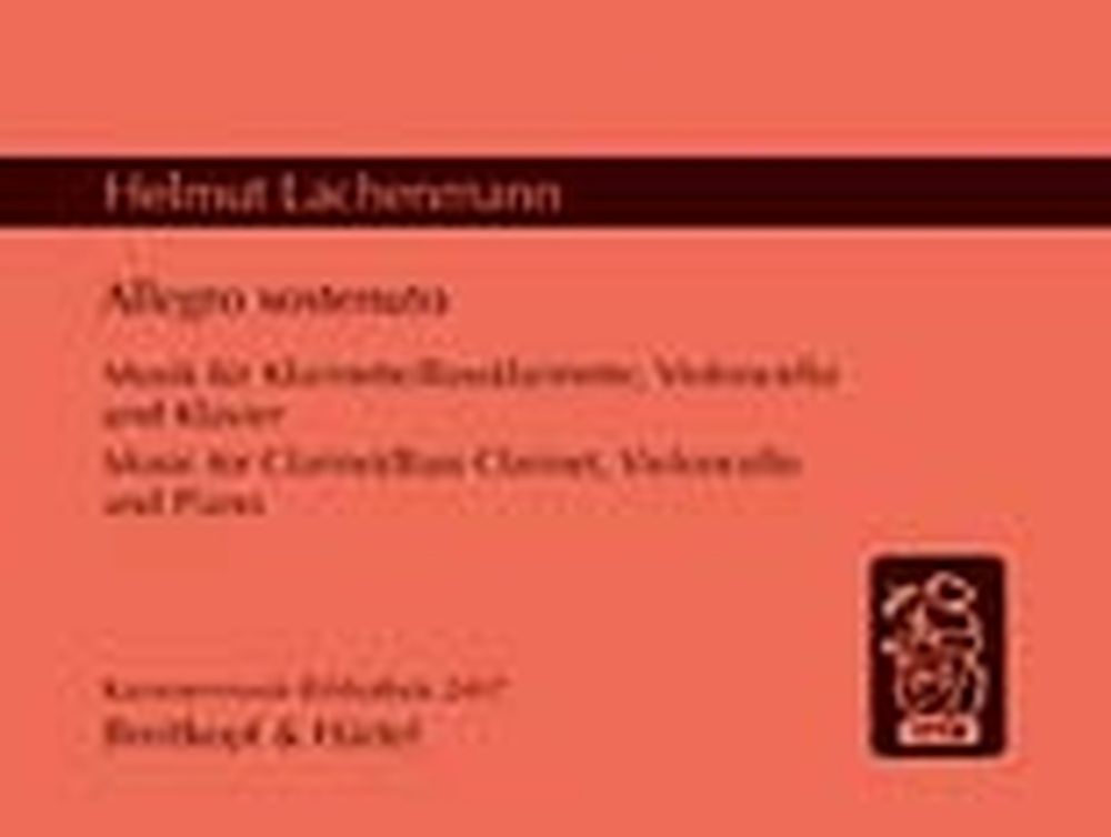 EDITION BREITKOPF LACHENMANN H. - ALLEGRO SOSTENUTO