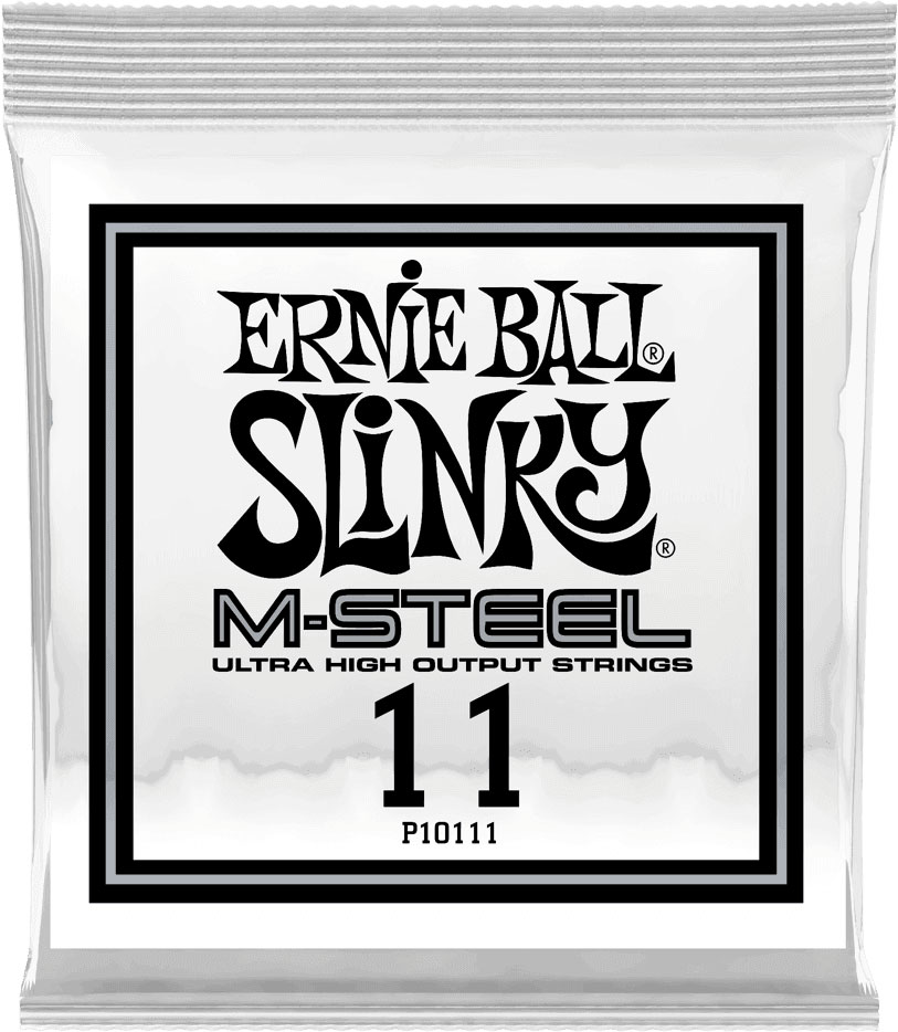 ERNIE BALL .011 M-STEEL PLAIN ELECTRIC GUITAR STRINGS