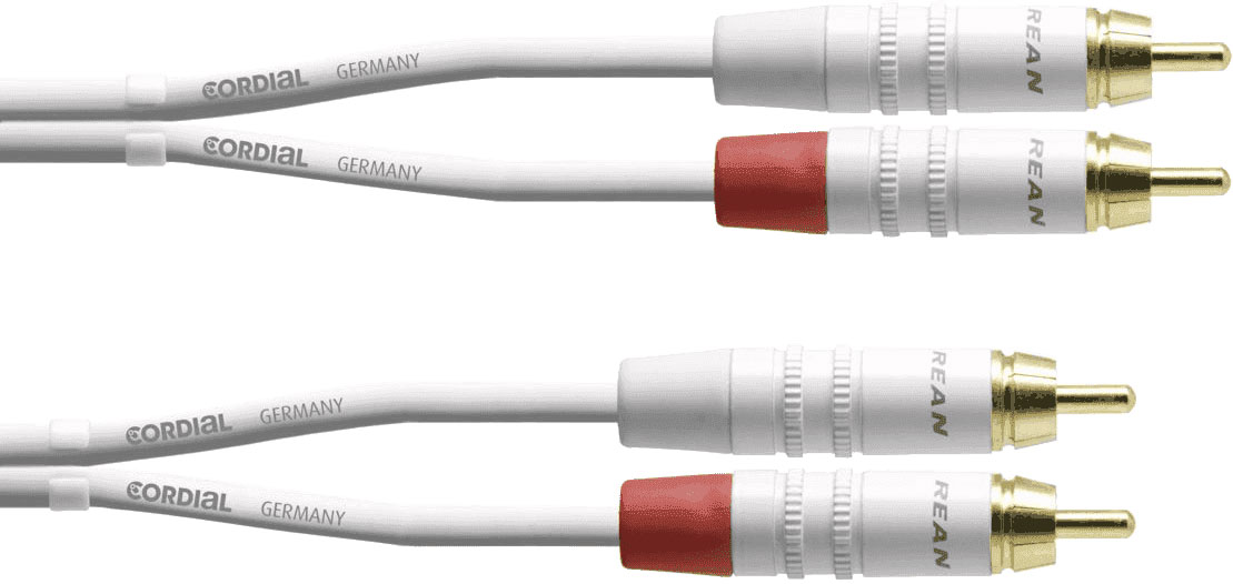CORDIAL AUDIO CABLE DOUBLE RCA 3 M WHITE