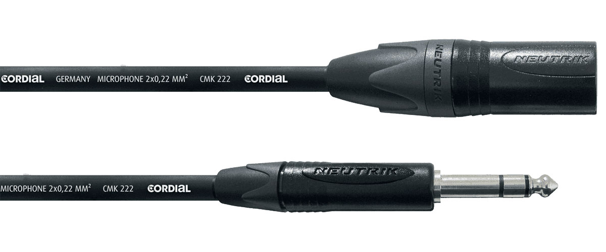 CORDIAL STEREO AUDIO CABLE XLR MALE/JACK 2.5 M