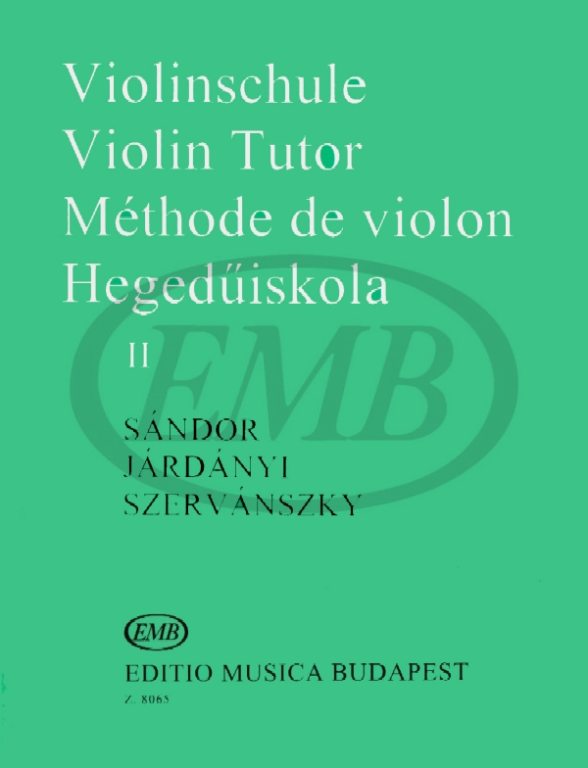 EMB (EDITIO MUSICA BUDAPEST) SANDOR / JARDANYI / SZERVANSZKY - VIOLINSCHULE 2 - VIOLON
