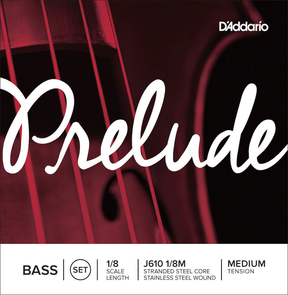 D'ADDARIO AND CO SET OF STRINGS FOR DOUBLE BASS PRELUDE NECK 1/8 TENSION MEDIUM
