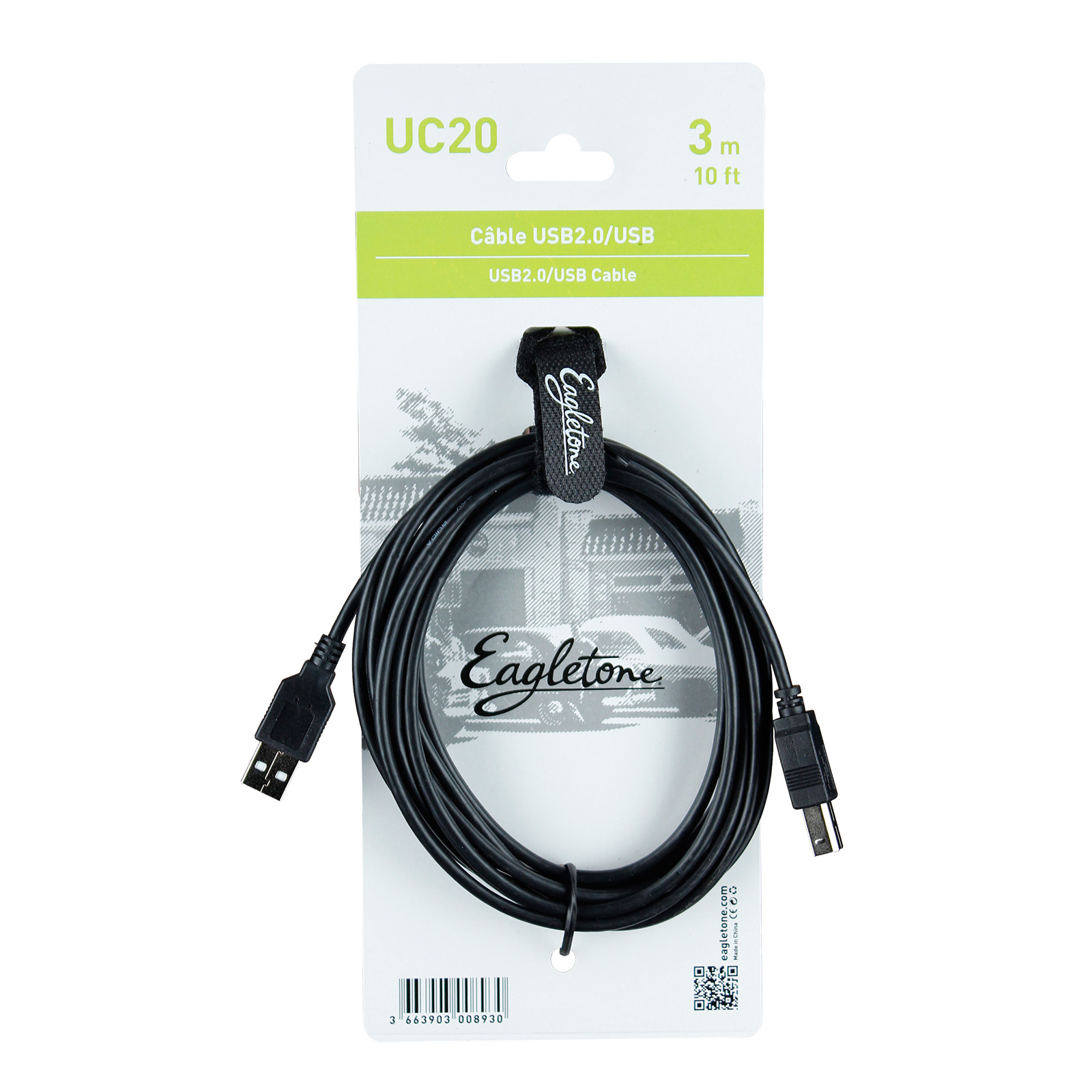 EAGLETONE UC20 - USB 2.0 AB - 3M