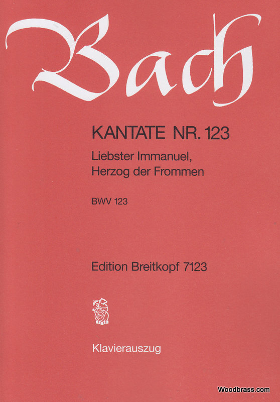 EDITION BREITKOPF BACH J.S. - KANTATE 123 LIEBSTER IMMANUEL
