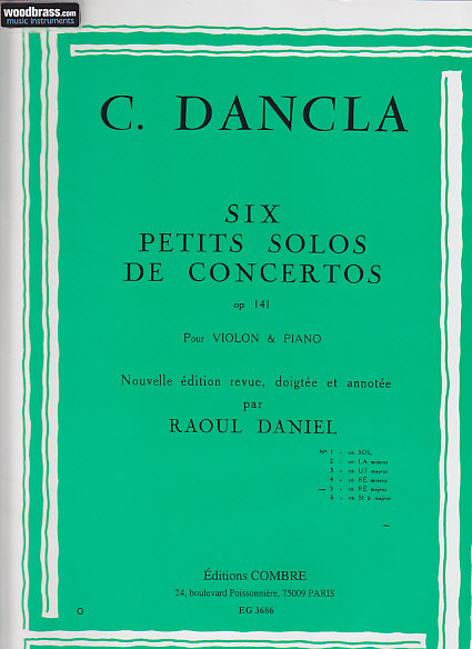 COMBRE DANCLA CHARLES - SOLO OP.141 N°5 DES 6 PETITS SOLOS DE CONCERTOS
