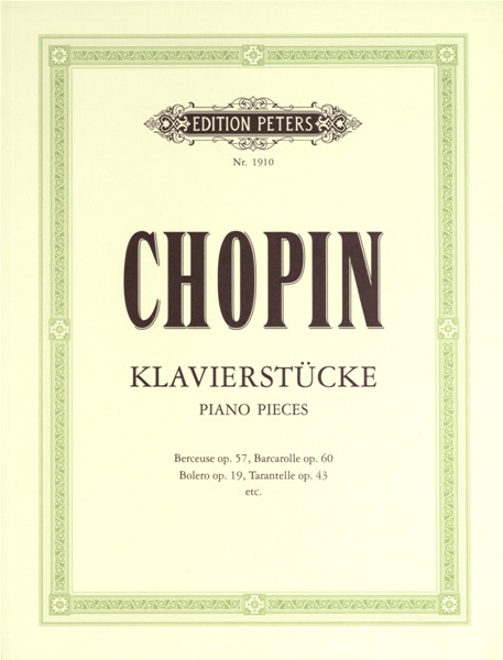 EDITION PETERS CHOPIN FRÃ‰DÃ‰RIC - ALBUM OF PIANO PIECES - PIANO