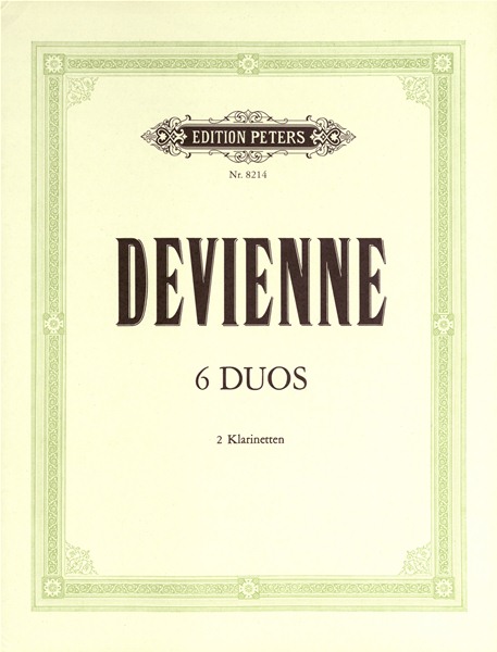 EDITION PETERS DEVIENNE FRANÃ‡OIS - 6 DUOS OP.74 - CLARINET ENSEMBLE