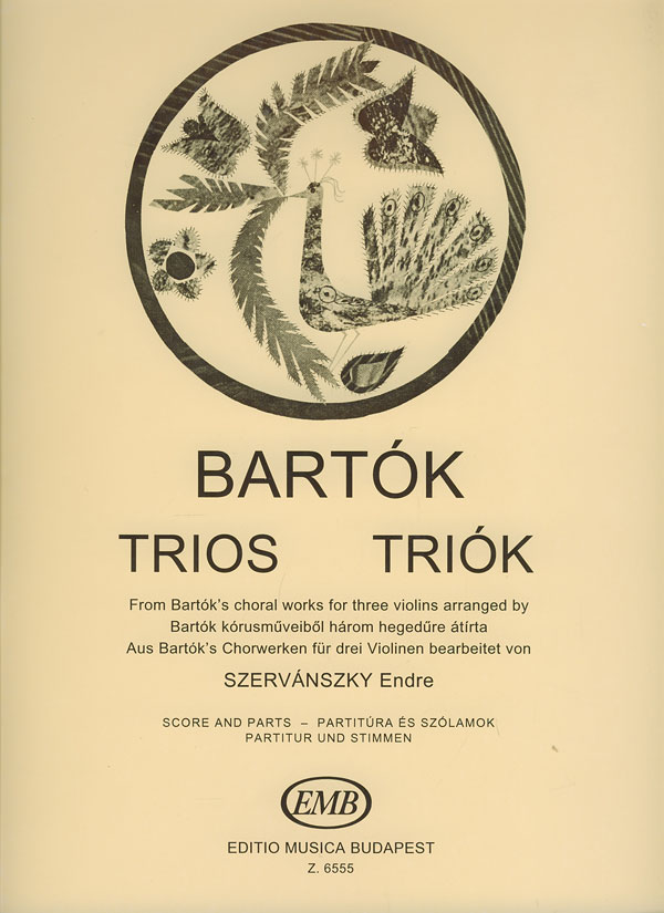 EMB (EDITIO MUSICA BUDAPEST) BARTOK B. - TRII - 3 VIOLONS