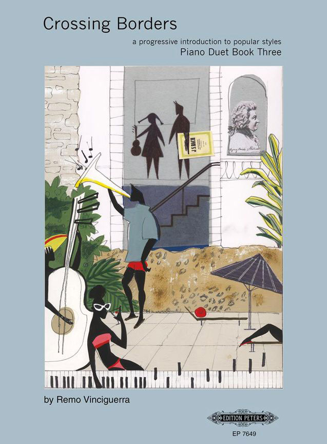 EDITION PETERS VINCIGUERRA REMO - CROSSING BORDERS PIANO DUET BOOK 3 - PIANO 4 HANDS