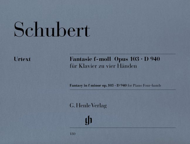 HENLE VERLAG SCHUBERT F. - FANTASY F MINOR OP. 103 D 940