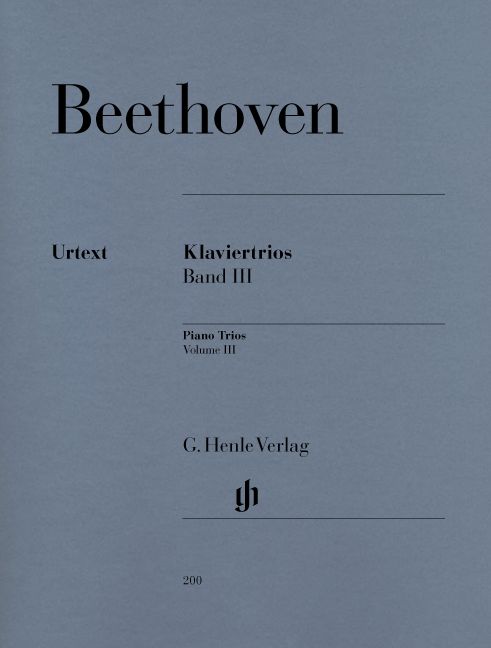 HENLE VERLAG BEETHOVEN L.V. - PIANO TRIOS, VOLUME III