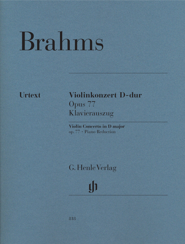 HENLE VERLAG BRAHMS J. - CONCERTO POUR VIOLON EN RE MAJEUR OP.77 - VIOLON & PIANO