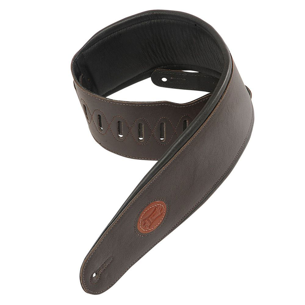 LEVY'S 11 CM, LEATHER, PADDED - DARK BROWN