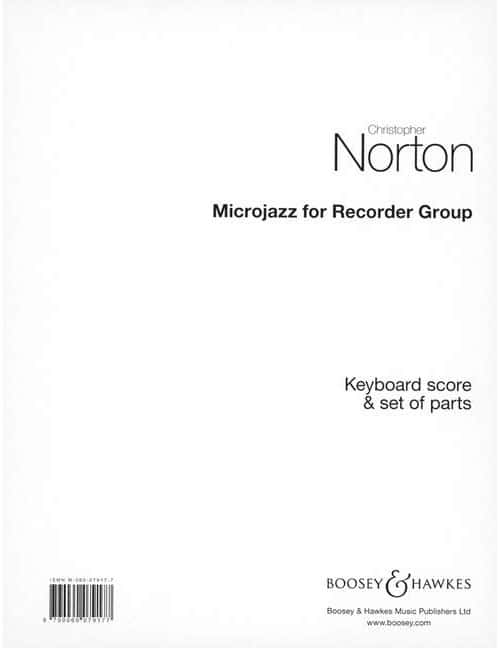 BOOSEY & HAWKES NORTON CHRISTOPHER - MICROJAZZ FOR RECORDER GROUP - 3 FLÛTES À BEC (SSA), PIANO ET...