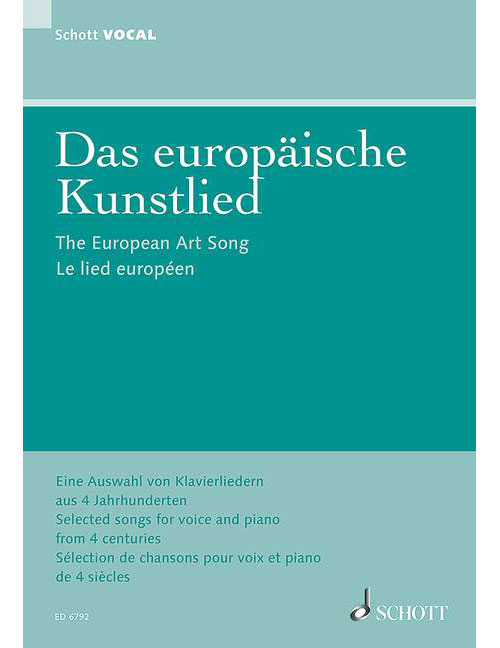SCHOTT THE EUROPEAN ?KUNSTLIED? - VOICE AND PIANO