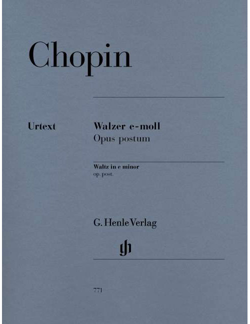 HENLE VERLAG CHOPIN F. - WALTZ E MINOR OP. POST.