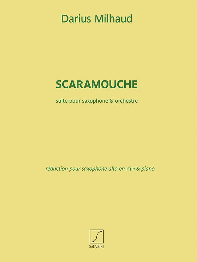 FENTONE MUSIC MILHAUD D. - SCARAMOUCHE - SAX ALTO ET PIANO