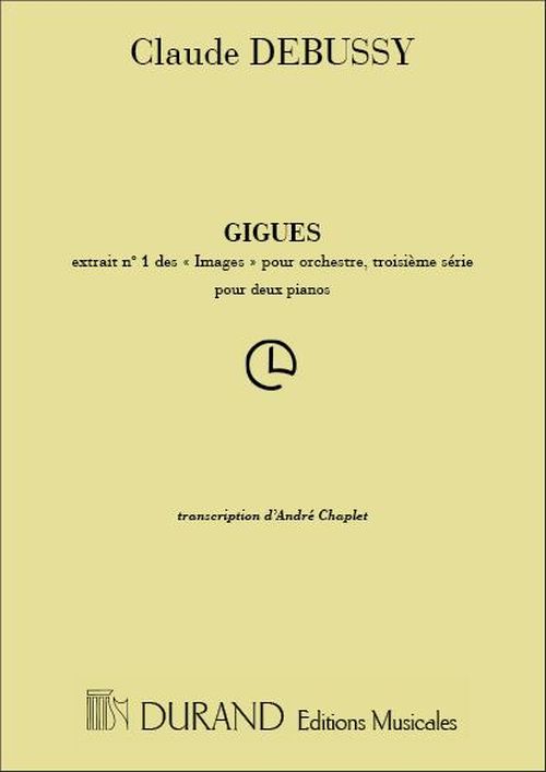 DURAND DEBUSSY CLAUDE - GIGUES - 2 PIANOS